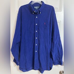 Polo Ralph Lauren Corduroy Shirt 2XL Blake Fine-Wale Cotton Button Down Red Pony